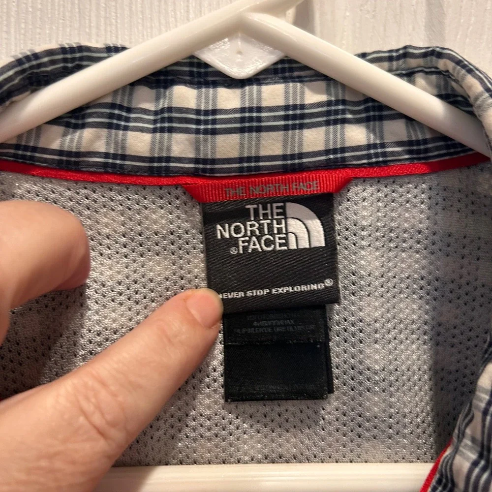 The North Face Mens Plaid Short‎ Sleeve Button Up Shirt Sz L Hiking Camping Gorp
